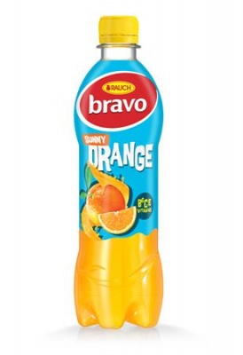 Üdítőital, 6%, 0,5 l, RAUCH "Bravo", narancs