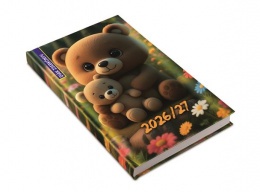 Diák zsebkönyv, heti, 2026/2027 tanév, REALSYSTEM, mackó