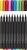 Ecsetirón készlet, FABER-CASTELL "Black Edition" 10 különböző szín